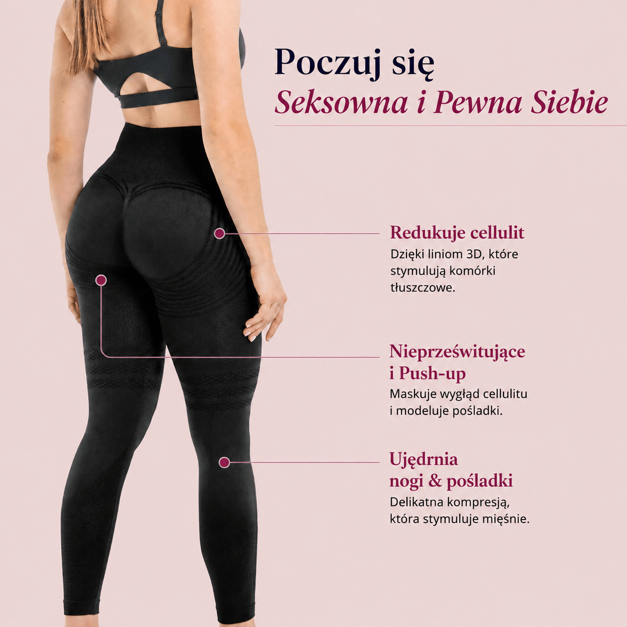 Legginsy Modelujące 3D – Push-Up & Antycellulitowe