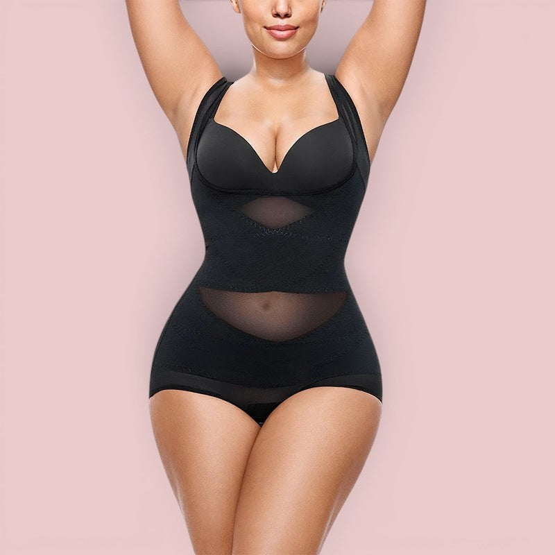 Oddychające body modelujące – kontrola brzucha i efekt push-up pośladków